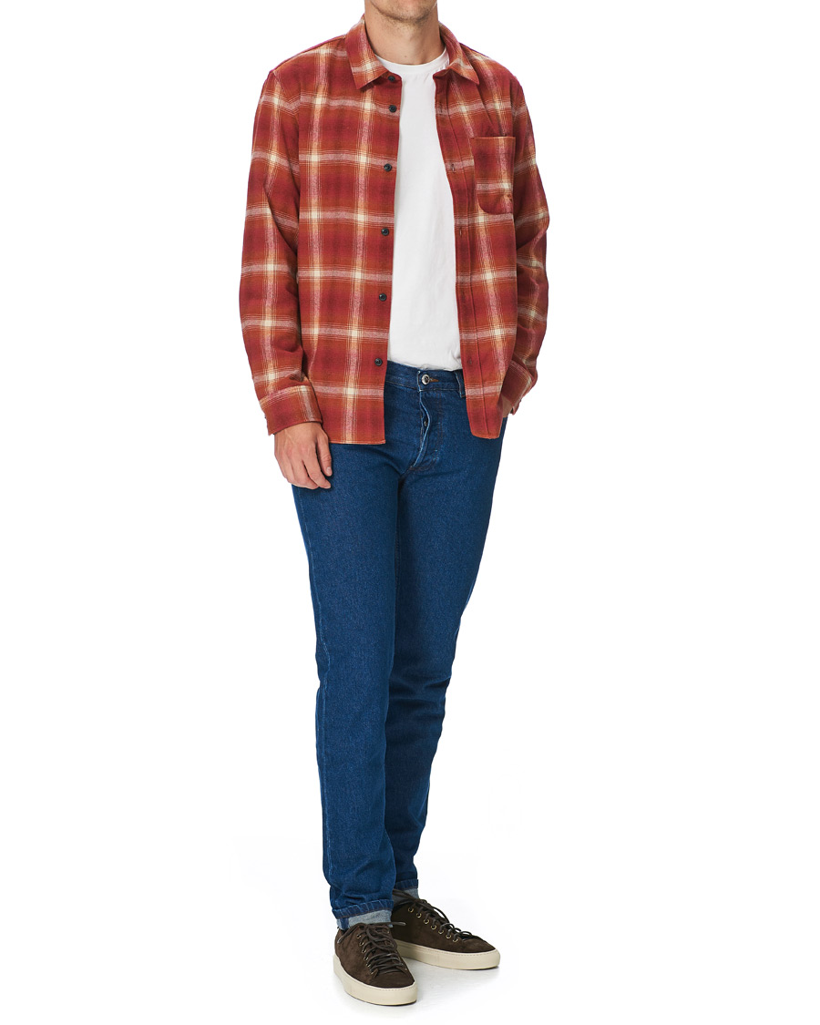 Heren | Overhemden | A.P.C. | Trek Flannel Overshirt Red Check