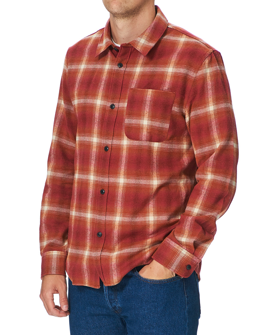 Heren | Overhemden | A.P.C. | Trek Flannel Overshirt Red Check