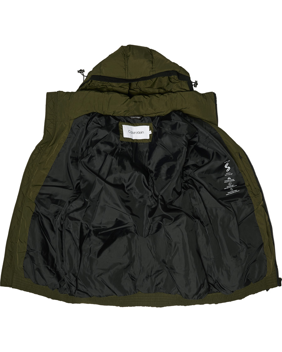 Heren | Jassen | Calvin Klein | Crinkle Nylon Puffer Jacket Dark Olive