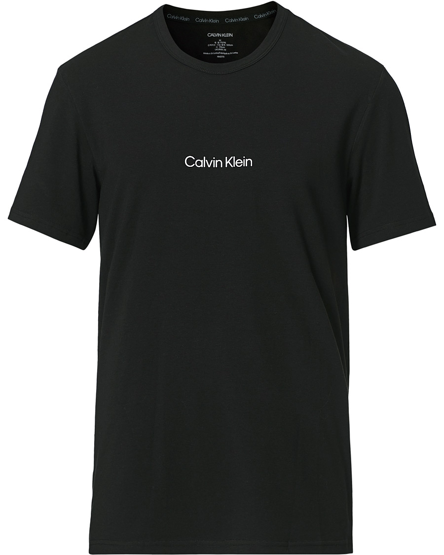 Heren | T-shirts | Calvin Klein | Center Logo Crew Neck Tee Black