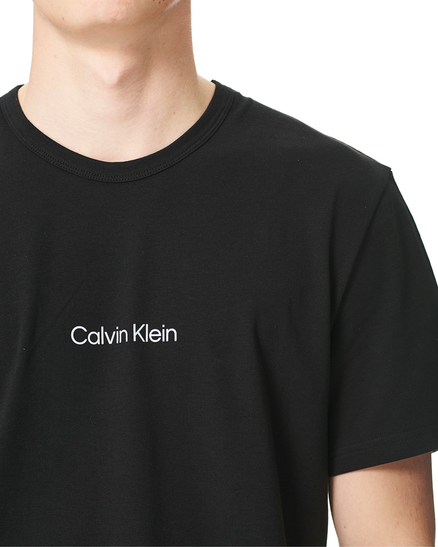 Heren | T-shirts | Calvin Klein | Center Logo Crew Neck Tee Black