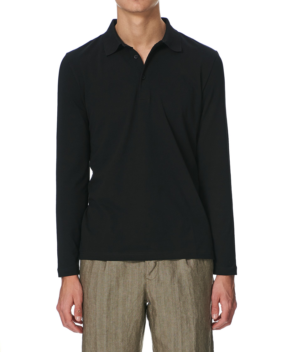 Heren | Truien | Filippa K | Luke Lycra Poloshirt Black