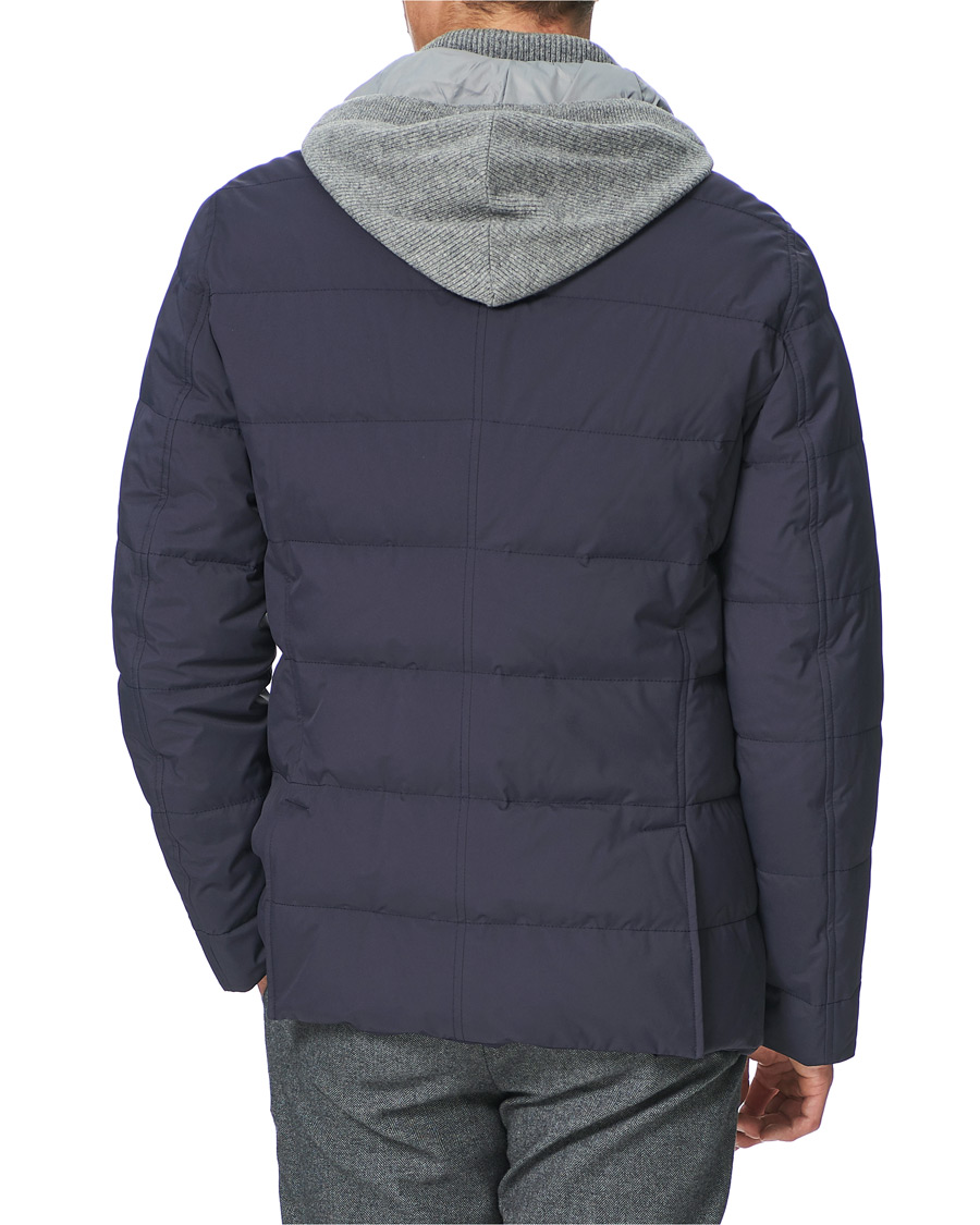 Heren | Jassen | Brunello Cucinelli | Cashmere Lined Hooded Jacket Navy
