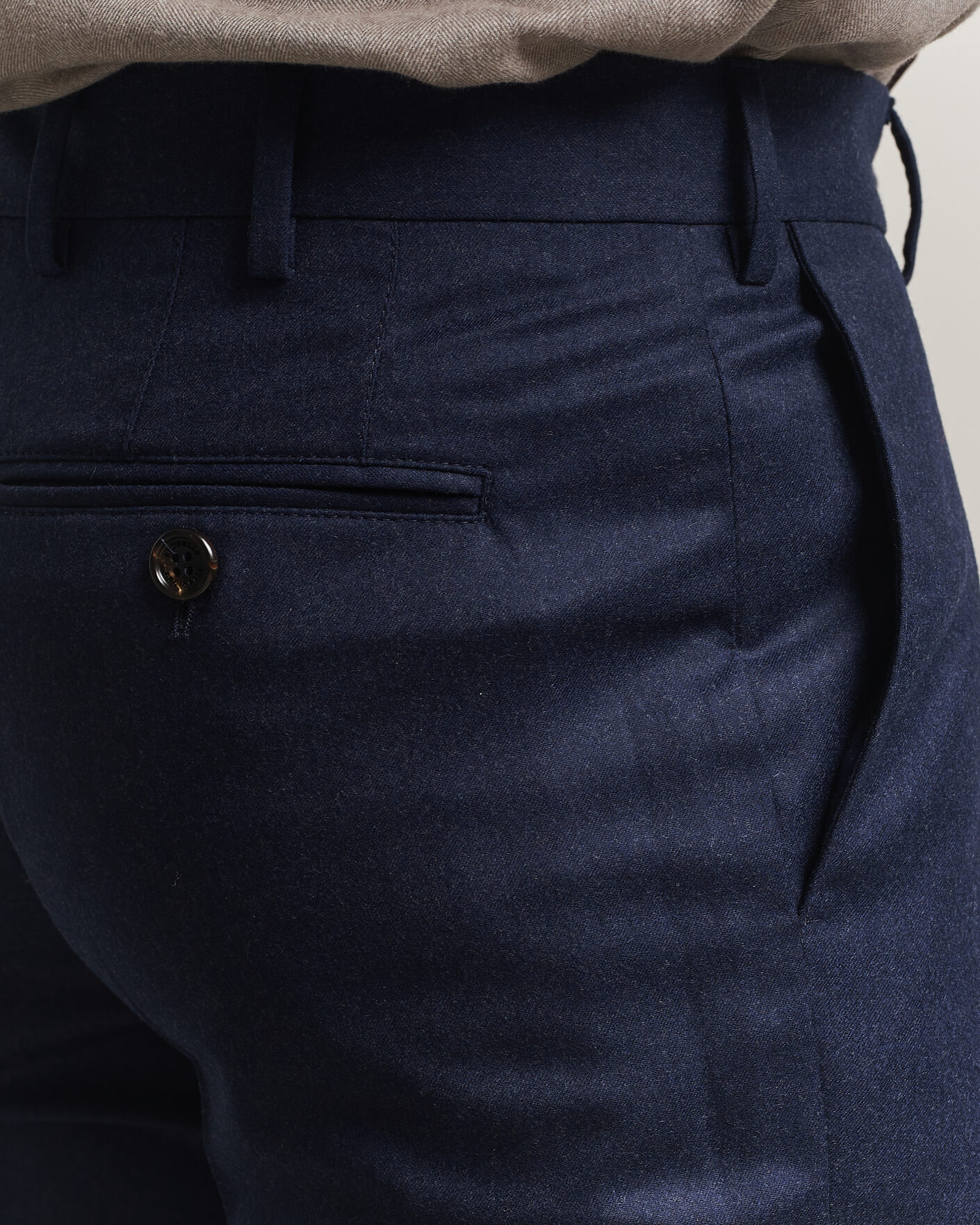 Heren | Broeken | Brunello Cucinelli | Slim Fit Flannel Trousers Navy