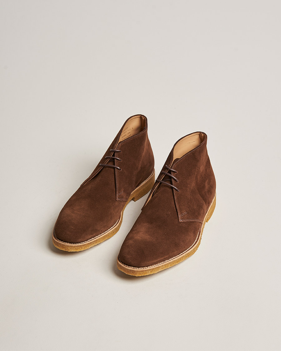 Heren | Handgjorda skor - Skoblockskampanj | Loake 1880 | Rivington Suede Crepe Sole Chukka Brown