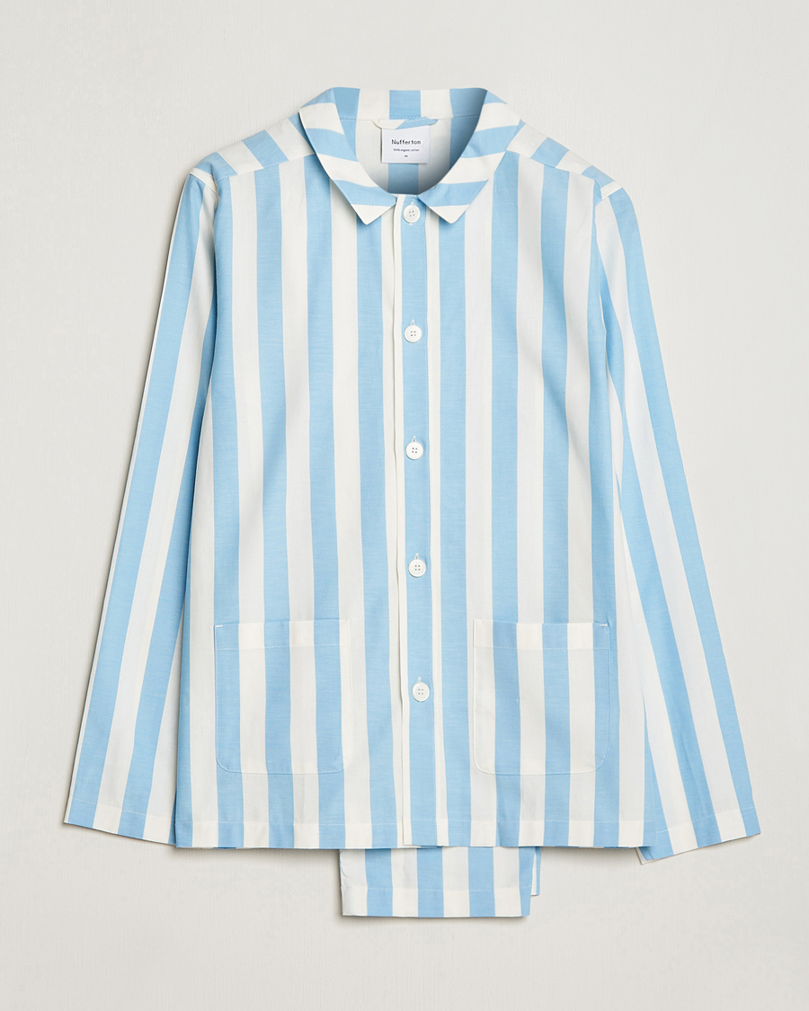 Heren | Pyjama's en gewaden | Nufferton | Uno Striped Pyjama Set Blue/White