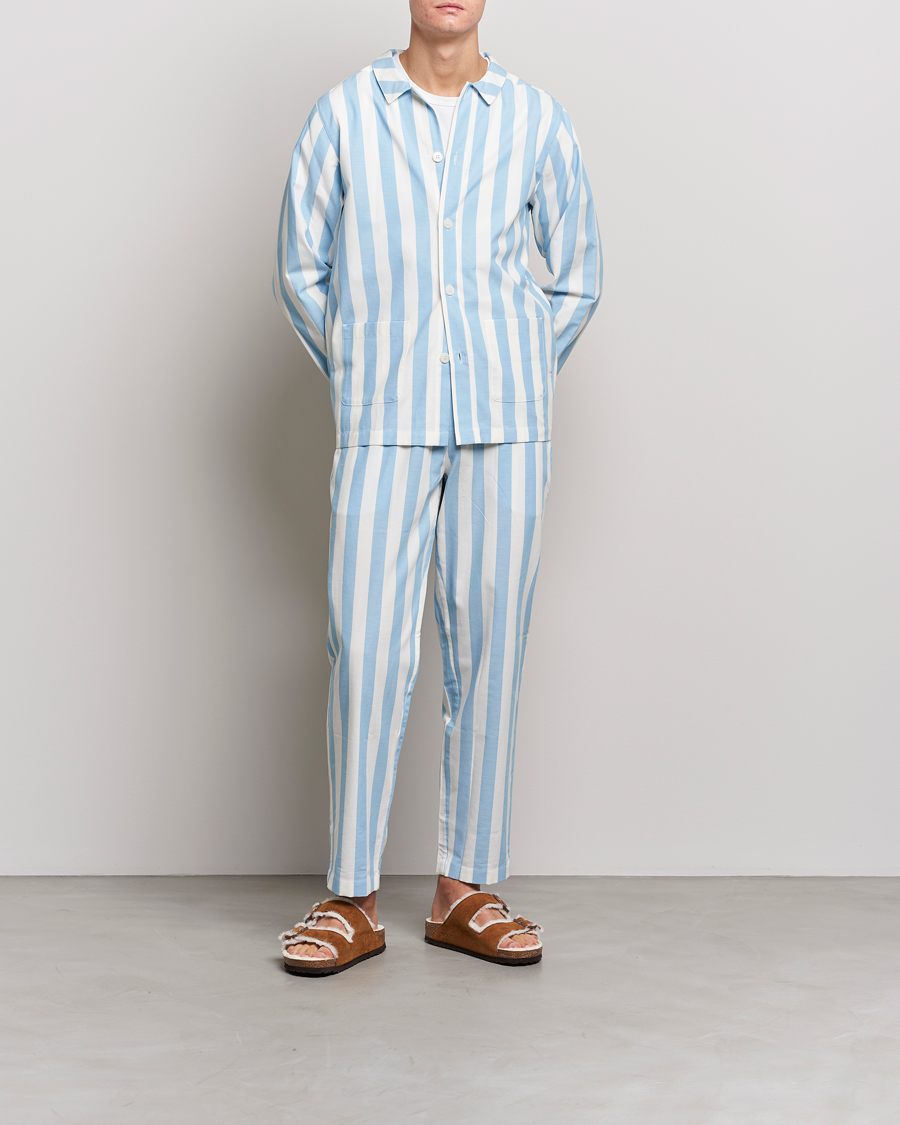 Heren | Pyjama's en gewaden | Nufferton | Uno Striped Pyjama Set Blue/White