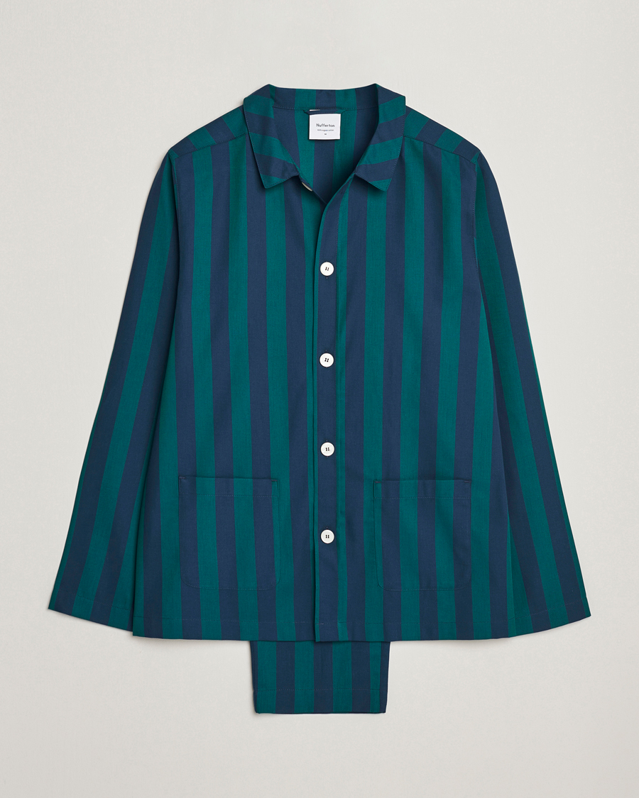 Heren |  | Nufferton | Uno Striped Pyjama Set Blue/Green