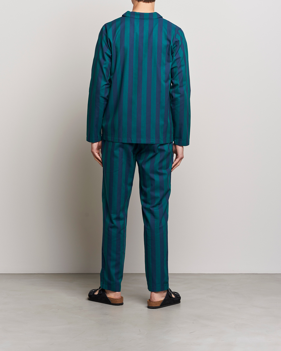 Heren | Pyjama's en gewaden | Nufferton | Uno Striped Pyjama Set Blue/Green