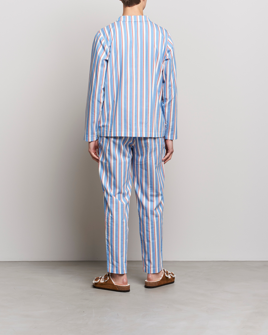 Heren | Pyjama's en gewaden | Nufferton | Uno Triple Striped Pyjama Set Blue/White/Red