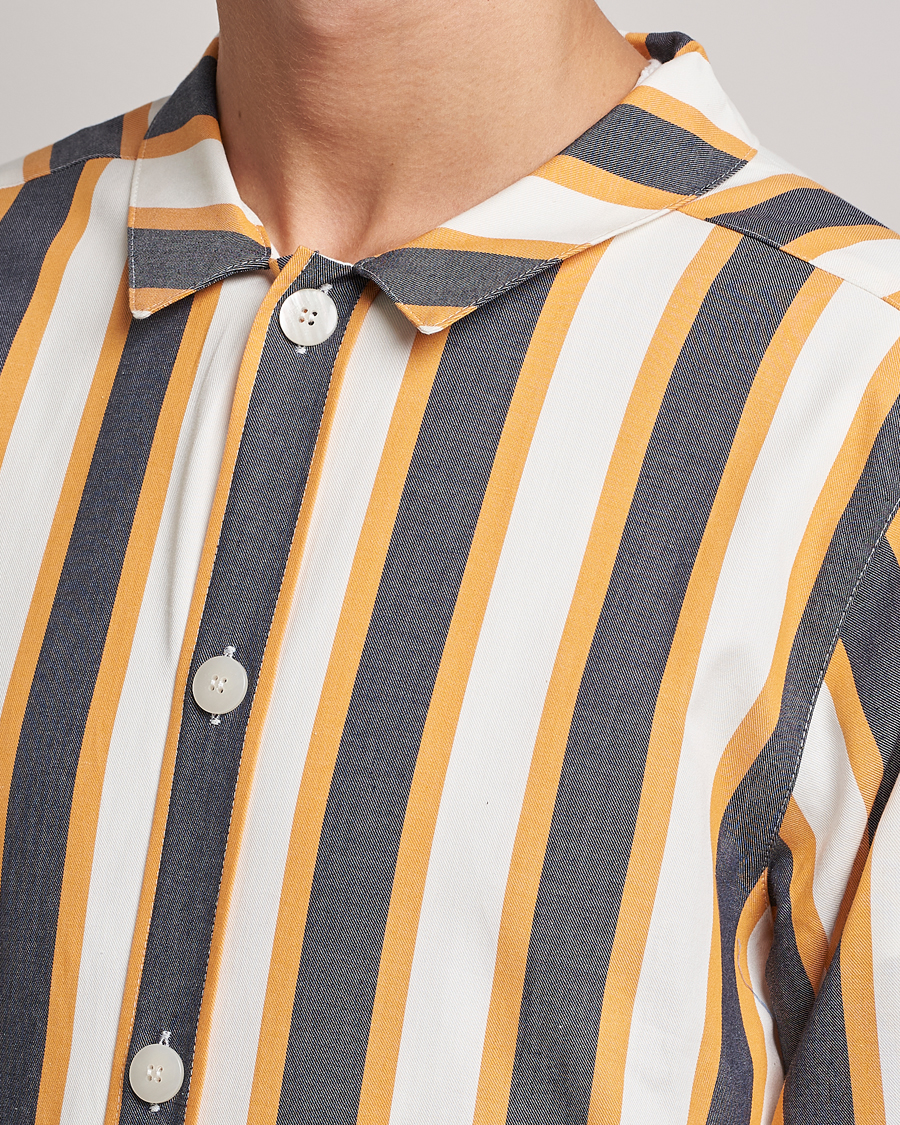 Heren | Pyjama's en gewaden | Nufferton | Uno Triple Striped Pyjama Set Yellow/Blue