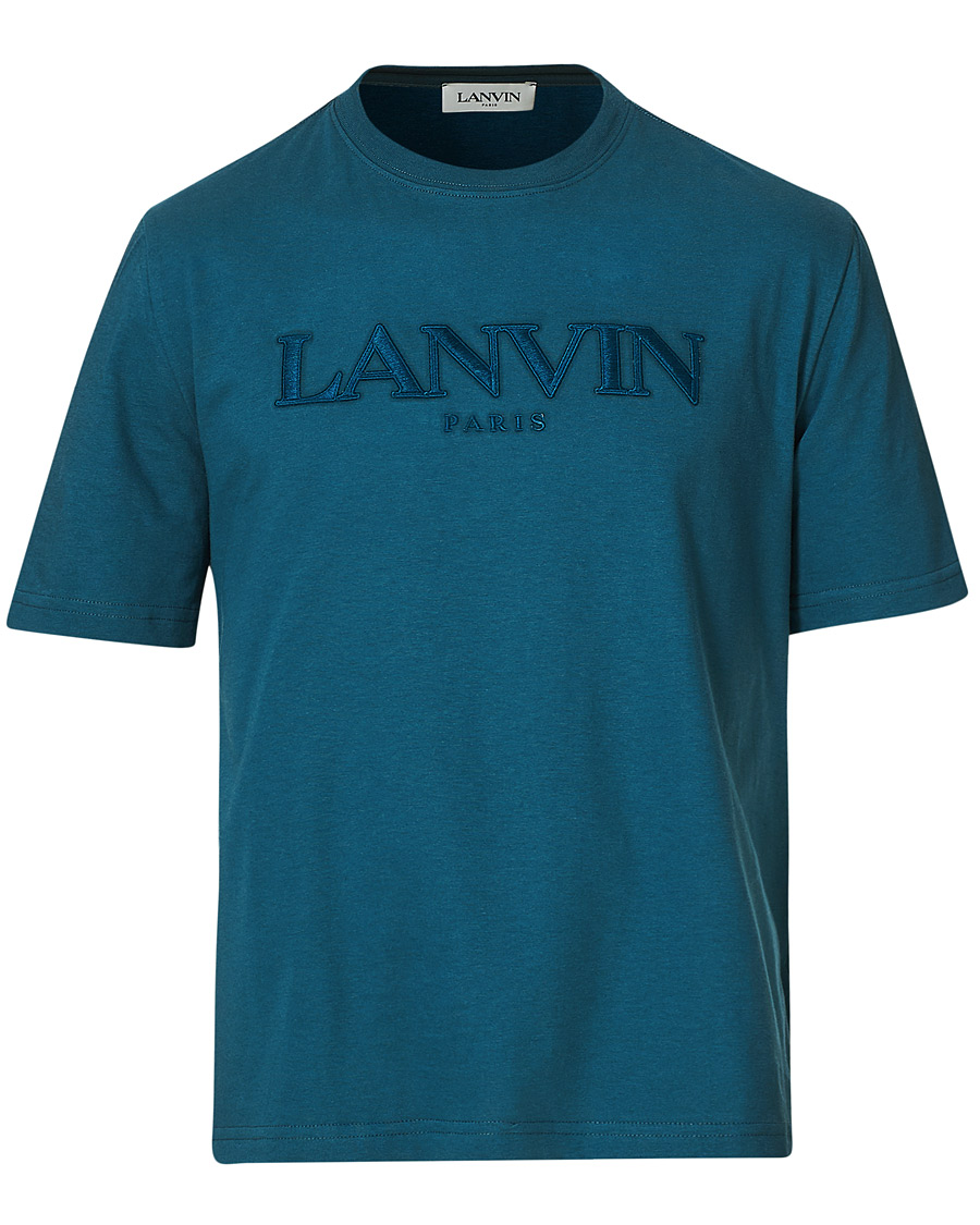 Heren | T-shirts | Lanvin | Embroidered Logo Short Sleeve T-Shirt Slate