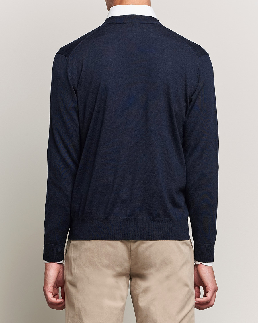 Heren | Truien | Canali | Merino Wool Cardigan Navy
