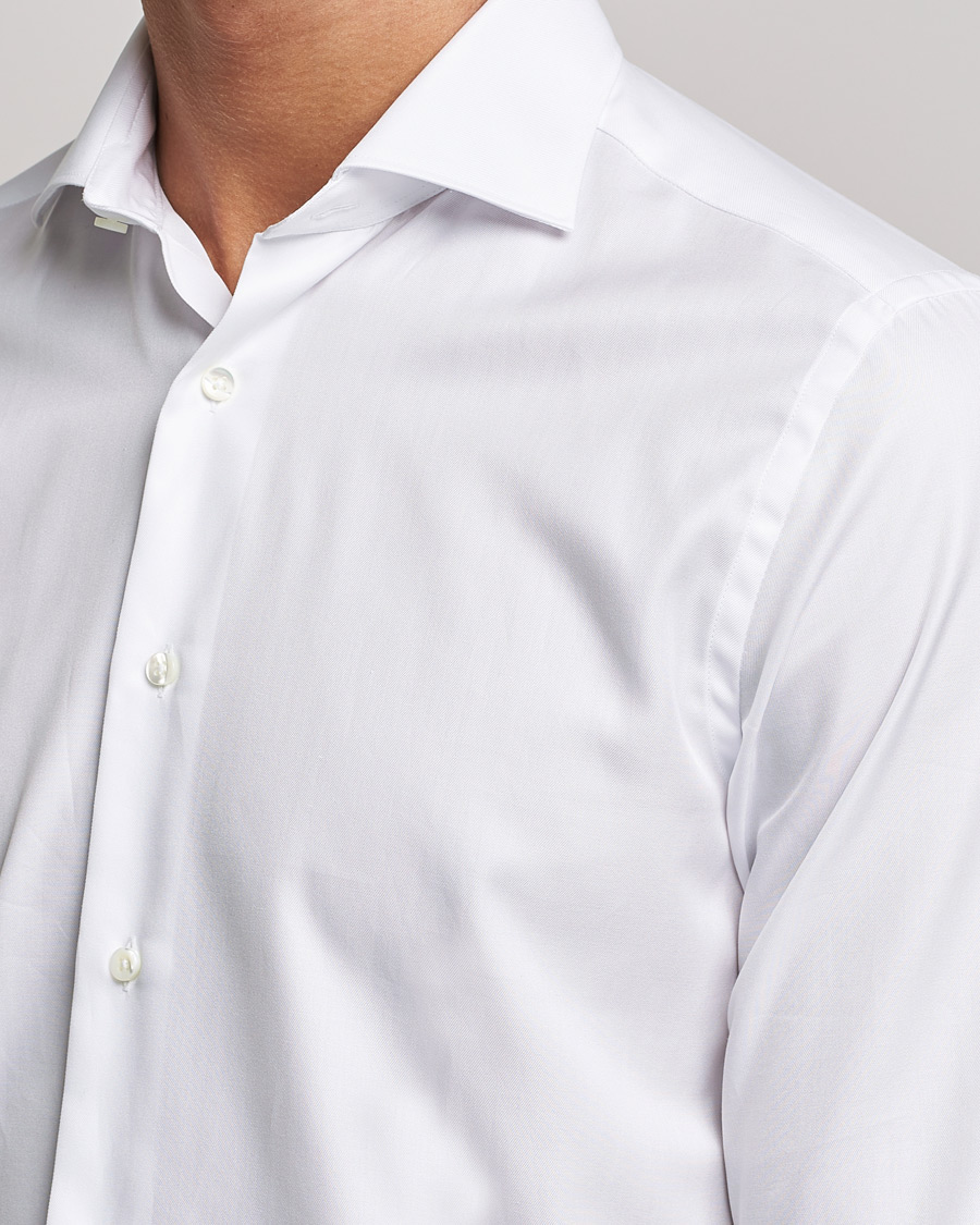 Heren | Overhemden | Canali | Slim Fit Cotton Shirt White
