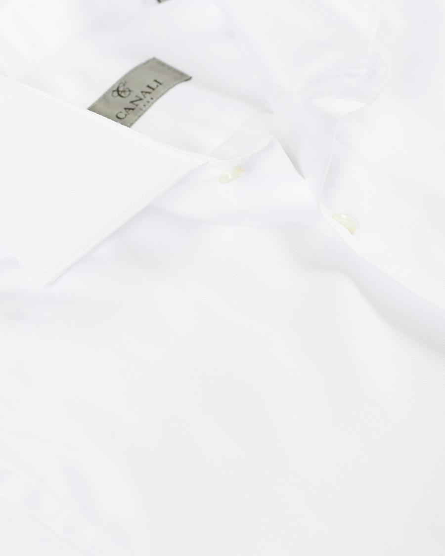 Heren | Overhemden | Canali | Slim Fit Cotton Shirt White