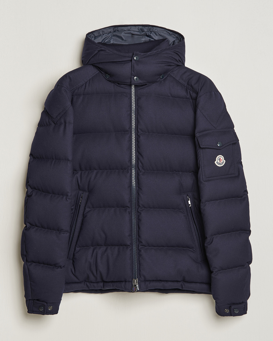 Heren | Jassen | Moncler | Montgenevre Flannel Down Jacket Navy