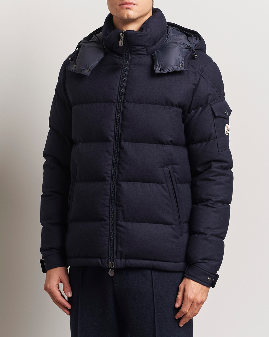Heren | Jassen | Moncler | Montgenevre Flannel Down Jacket Navy