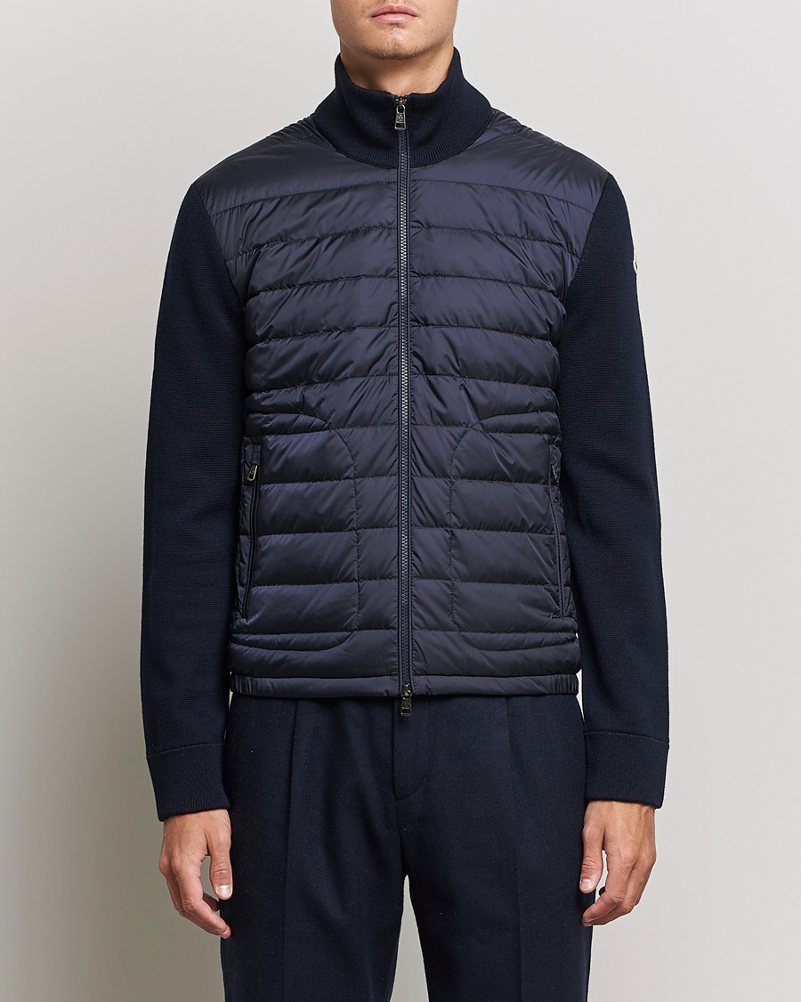 Heren | Jassen | Moncler | Hybrid Zip Cardigan Navy
