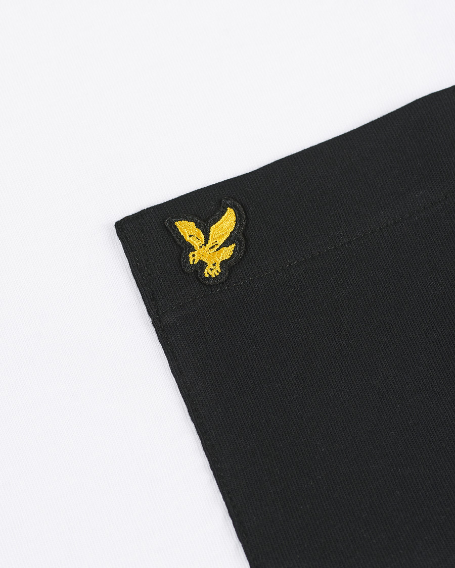 Heren | T-shirts | Lyle & Scott | Organic Cotton Contrast Pocket Tee White/Jet Black