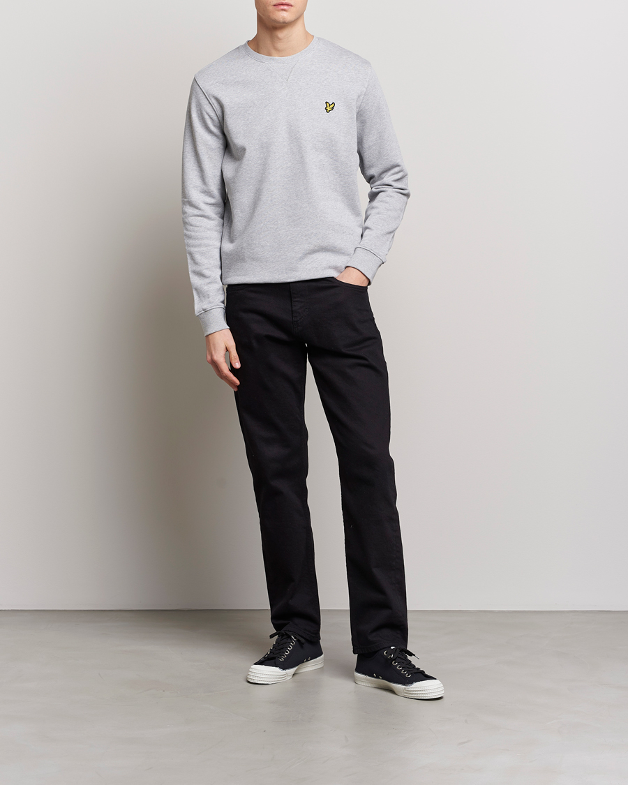 Heren | Truien | Lyle & Scott | Crew Neck Cotton Sweatershirt Light Grey Marl