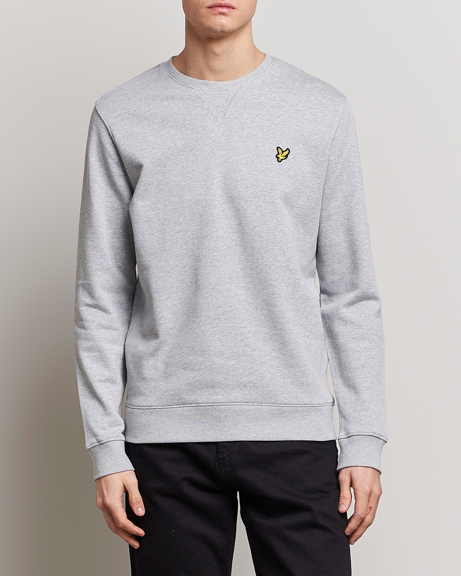 Heren | Truien | Lyle & Scott | Crew Neck Cotton Sweatershirt Light Grey Marl