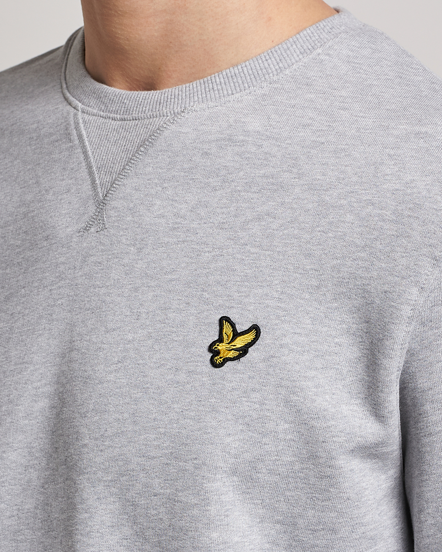 Heren | Truien | Lyle & Scott | Crew Neck Cotton Sweatershirt Light Grey Marl