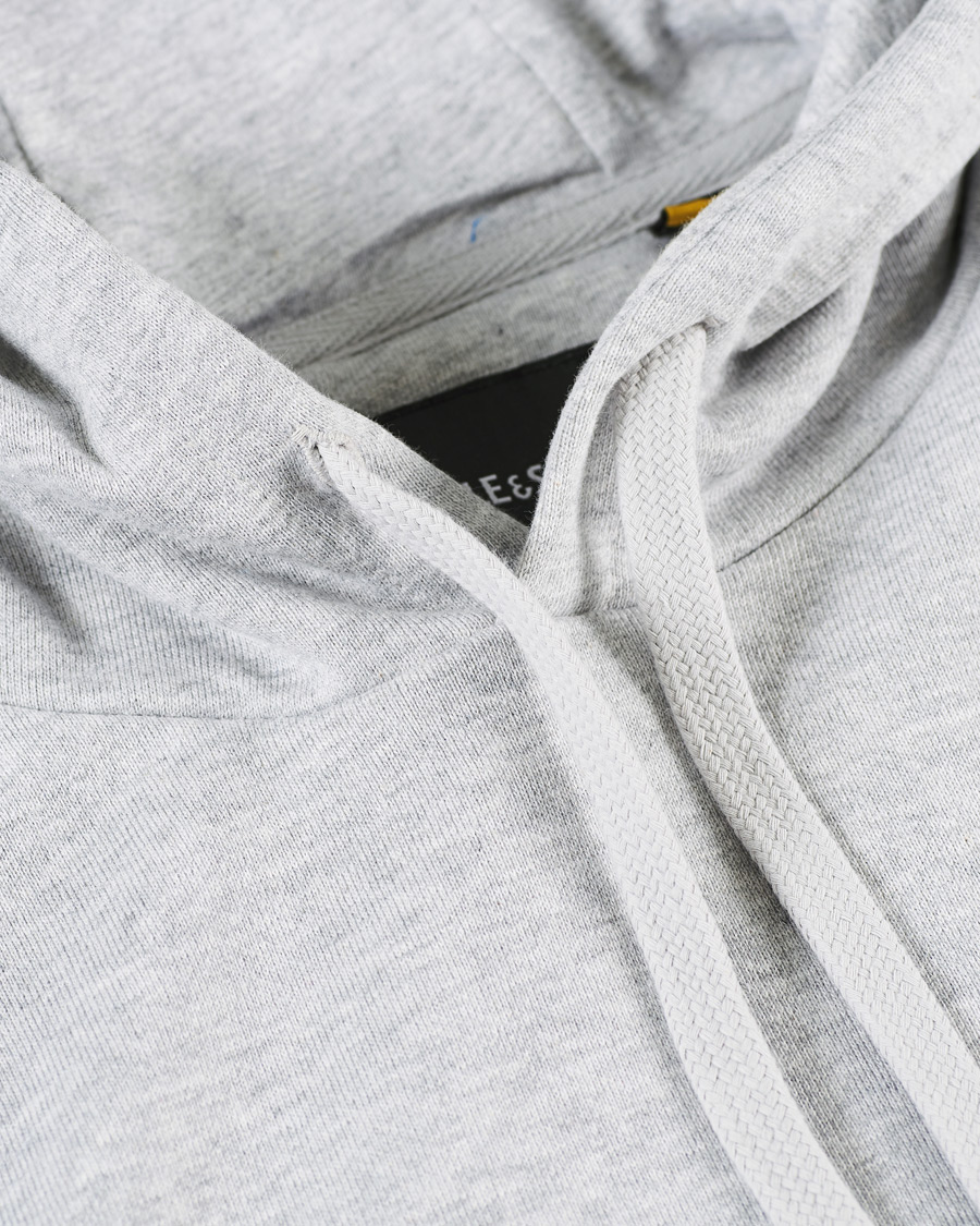 Heren | Truien | Lyle & Scott | Organic Cotton Pullover Hoodie Light Grey Melange