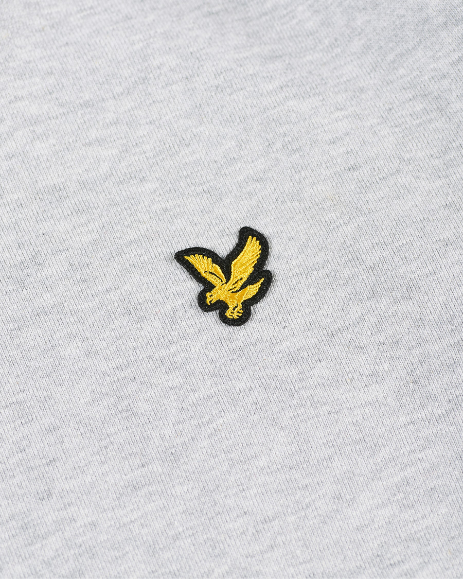 Heren | Truien | Lyle & Scott | Organic Cotton Pullover Hoodie Light Grey Melange