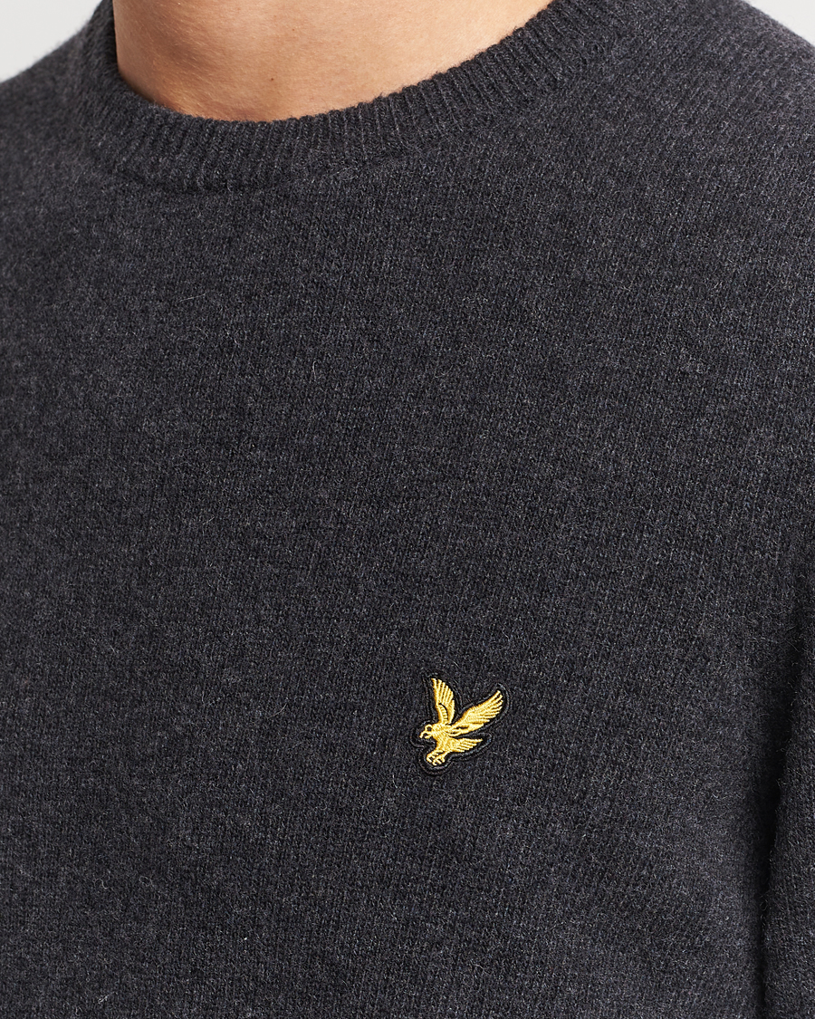 Heren | Truien | Lyle & Scott | Lambswool Crew Neck Pullover Charcoal Marl
