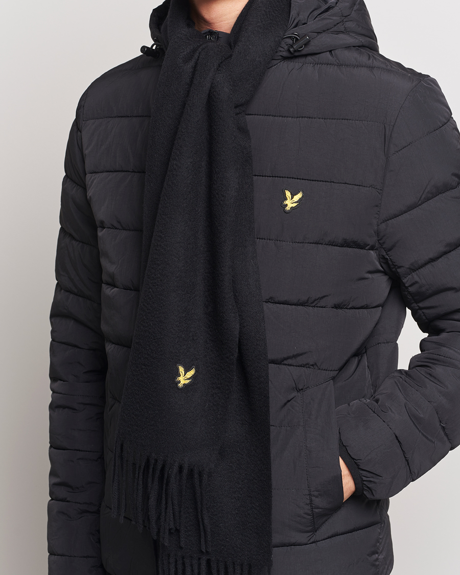 Heren | Lyle & Scott Lambswool Scarf True Black | Lyle & Scott | Lambswool Scarf True Black