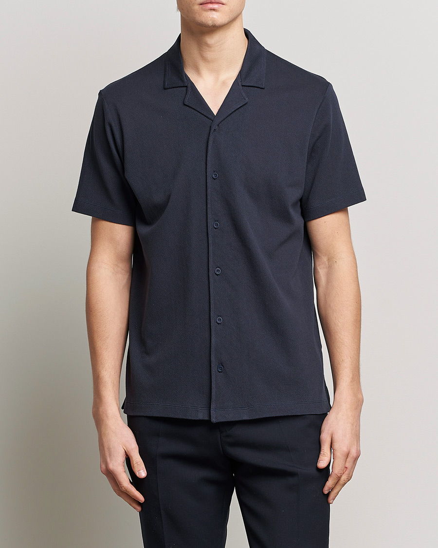 Heren | Overhemden | Sunspel | Riviera Resort Shirt Navy