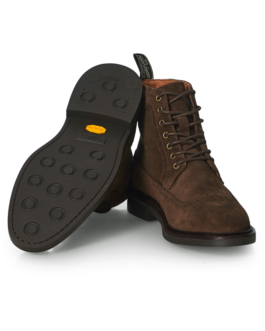 Heren | Polo Ralph Lauren Asher Wing Tip Boot Chocolate Brown Suede | Polo Ralph Lauren | Asher Wing Tip Boot Chocolate Brown Suede