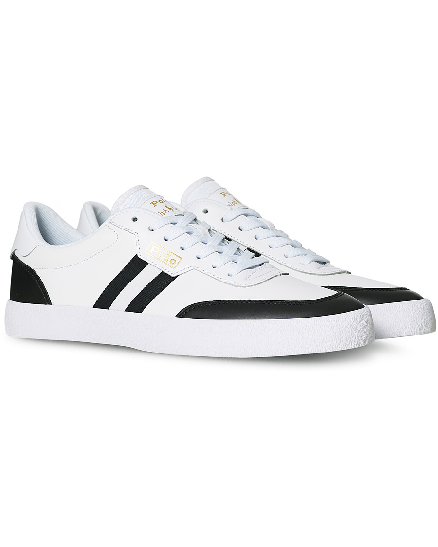 Heren | Polo Ralph Lauren Court Vulc Sneaker White/Black | Polo Ralph Lauren | Court Vulc Sneaker White/Black