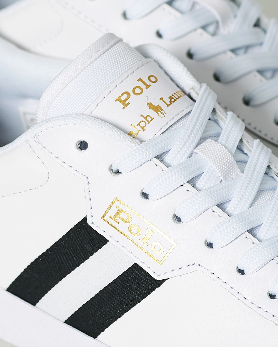 Heren | Polo Ralph Lauren Court Vulc Sneaker White/Black | Polo Ralph Lauren | Court Vulc Sneaker White/Black