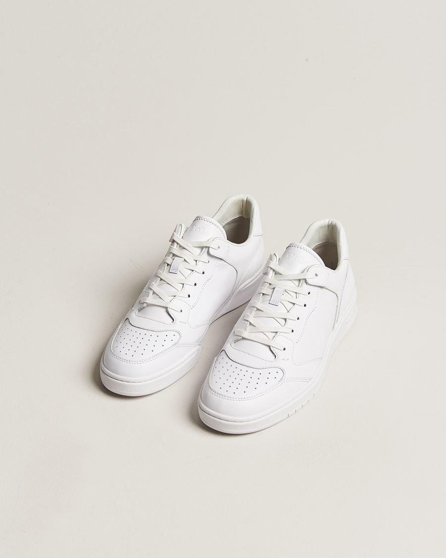 Heren | Witte sneakers | Polo Ralph Lauren | Court Luxury Leather Sneaker White