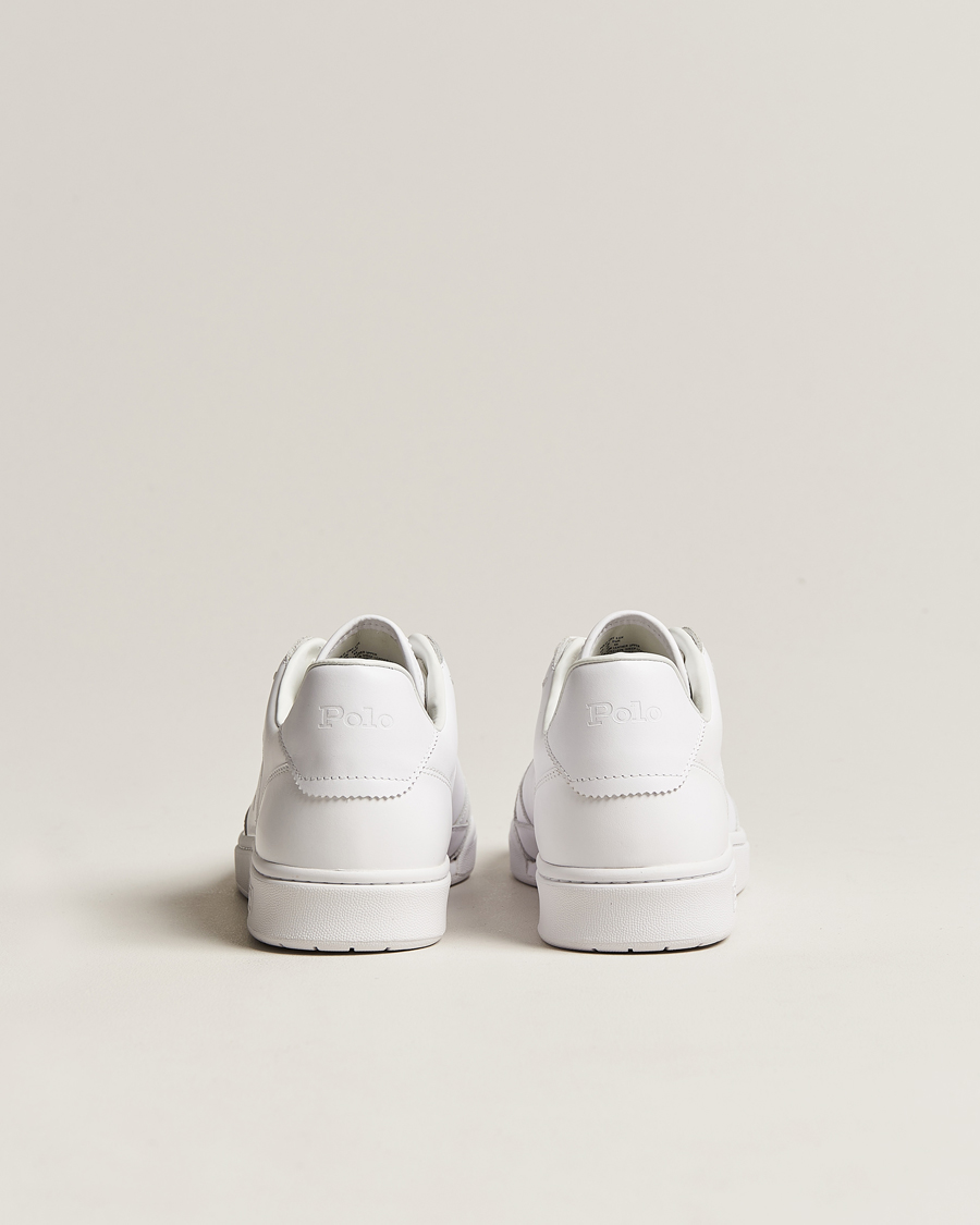 Heren | Polo Ralph Lauren Court Luxury Leather Sneaker White | Polo Ralph Lauren | Court Luxury Leather Sneaker White