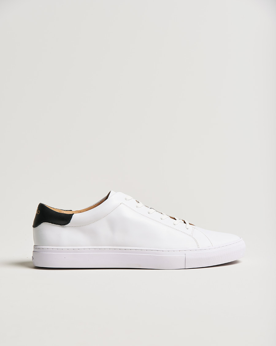 Heren | Polo Ralph Lauren Jermain II Sneaker Black Heel White | Polo Ralph Lauren | Jermain II Sneaker Black Heel White