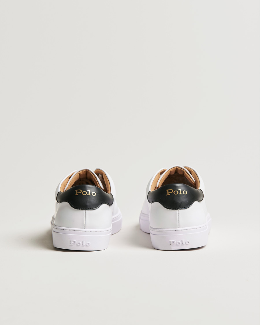 Heren | Polo Ralph Lauren Jermain II Sneaker Black Heel White | Polo Ralph Lauren | Jermain II Sneaker Black Heel White