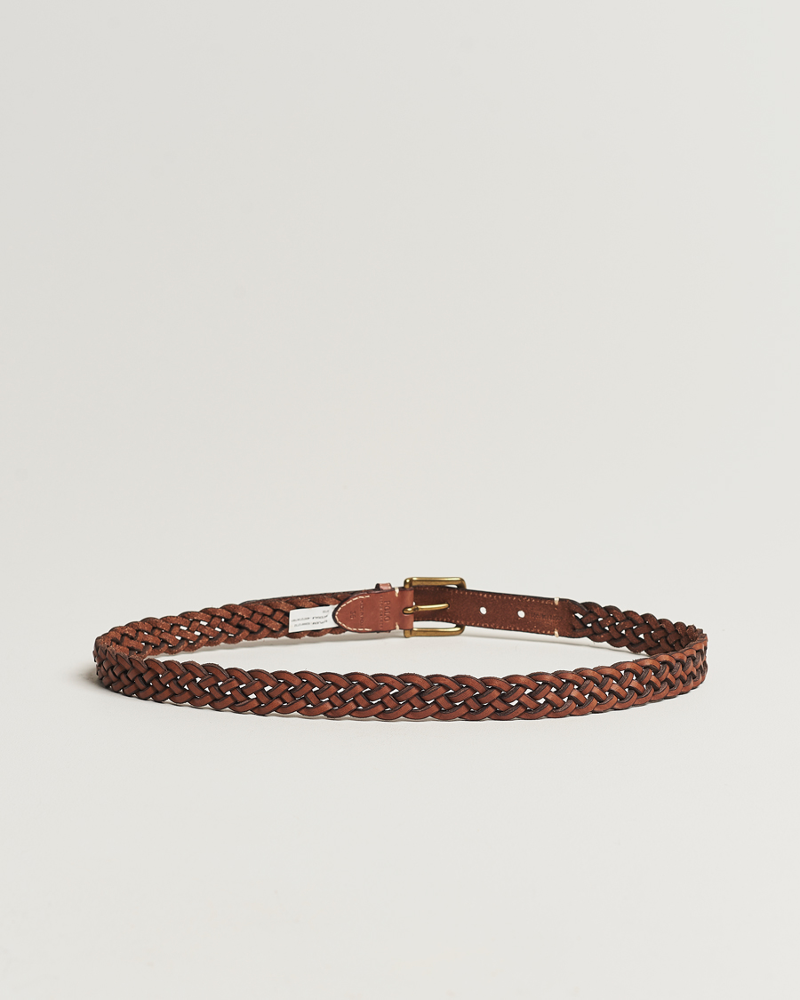 Heren | Polo Ralph Lauren Leather Braided Belt Saddle Brown | Polo Ralph Lauren | Leather Braided Belt Saddle Brown