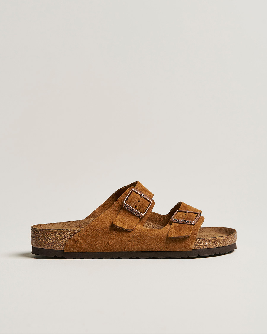 Heren | Sandalen slides | BIRKENSTOCK | Arizona Soft Footbed Mink Suede
