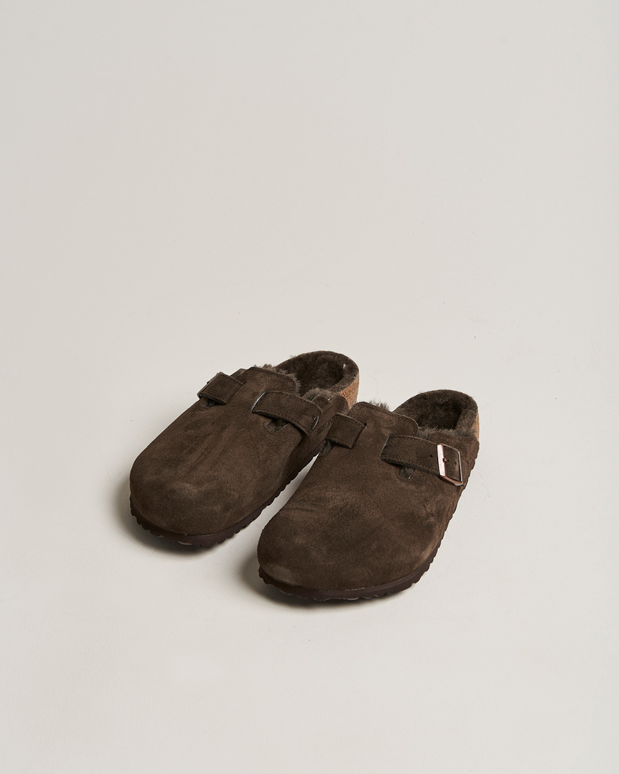 Heren | BIRKENSTOCK Boston Shearling Mocca Suede 40 | BIRKENSTOCK | Boston Shearling Mocca Suede 40