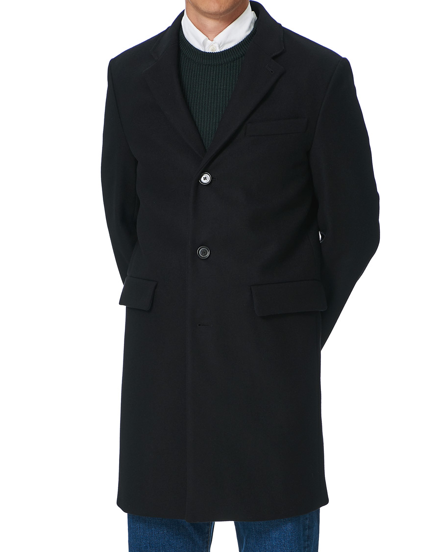 Heren | Jassen | Filippa K | Rhine Recycled Melton Wool Coat Black
