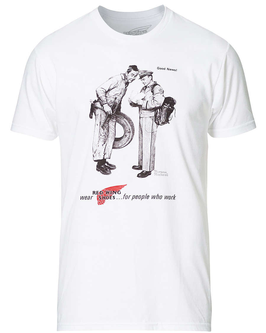 Heren | T-shirts | Red Wing Shoes | Norman Rockwell Archive A D T-shirt White