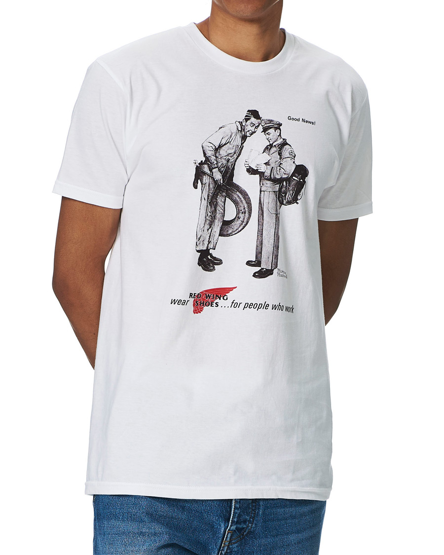 Heren | T-shirts | Red Wing Shoes | Norman Rockwell Archive A D T-shirt White