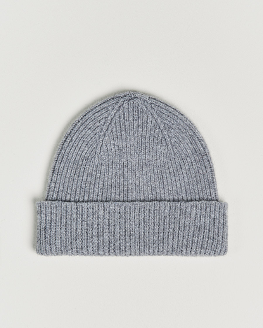 Heren | Mutsen | Le Bonnet | Lambswool/Caregora Beanie Smoke