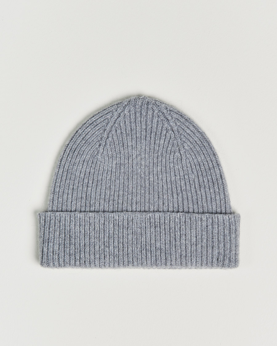 Heren | Mutsen | Le Bonnet | Lambswool/Caregora Beanie Smoke