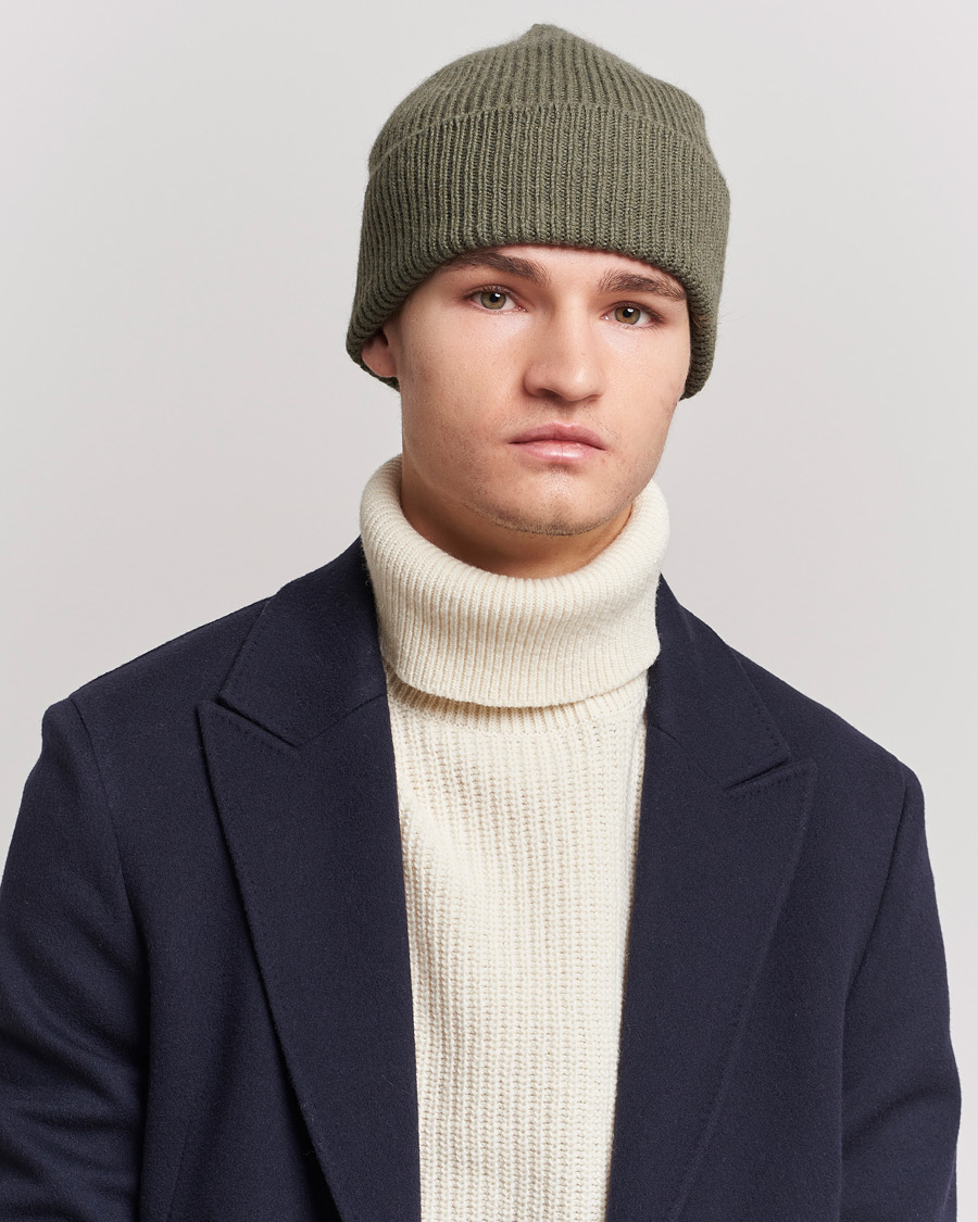 Heren | Beanies | Le Bonnet | Lambswool/Caregora Beanie Croco