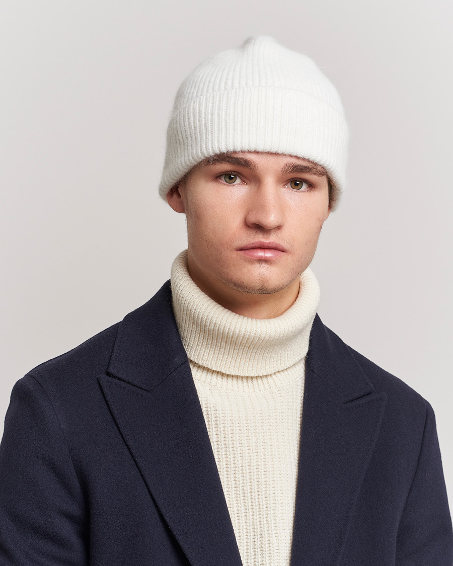 Heren | Beanies | Le Bonnet | Lambswool/Caregora Beanie Snow