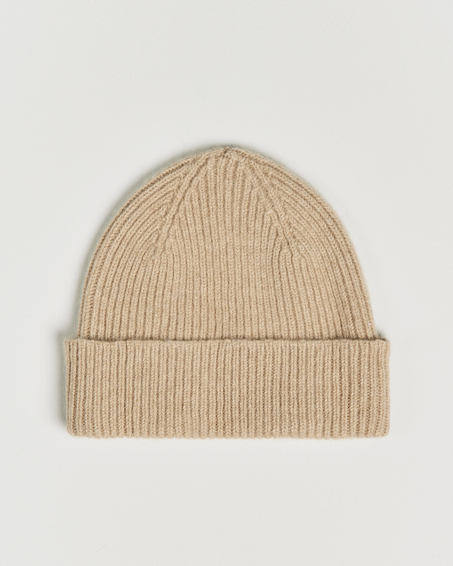 Heren | Mutsen | Le Bonnet | Lambswool/Caregora Beanie Sand