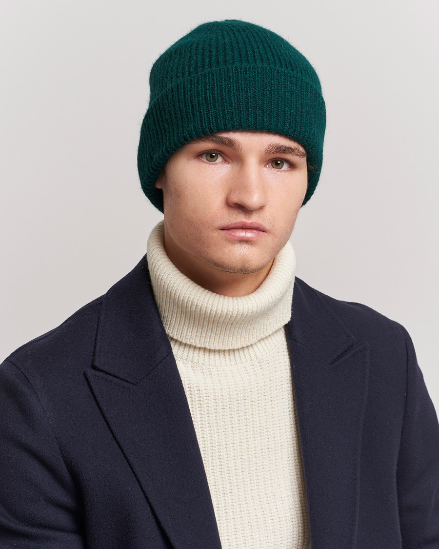 Heren | Le Bonnet Lambswool/Caregora Beanie Moss | Le Bonnet | Lambswool/Caregora Beanie Moss